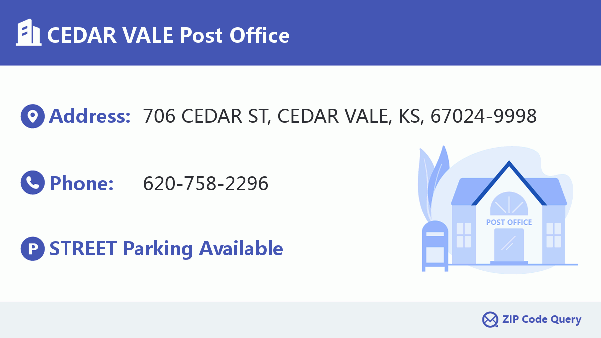 Post Office:CEDAR VALE