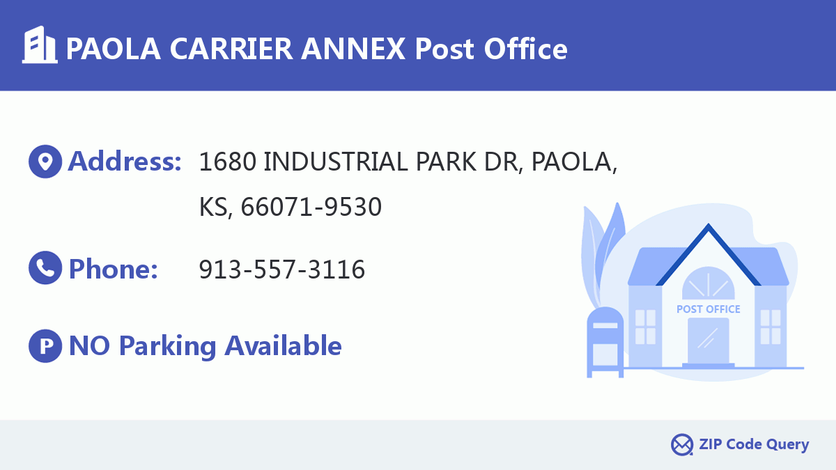Post Office:PAOLA CARRIER ANNEX
